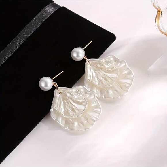 1 Pair Fashion Summer Shell-Shaped Earrings - Picture 3 of 6